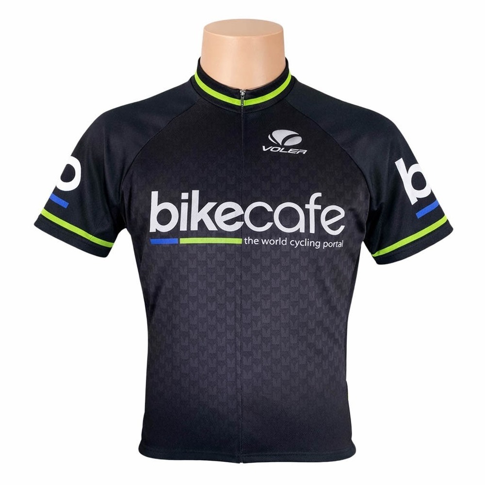 Voler Cycling Jersey Men's Large Club Raglan Bikecafe Cycling World Portal Black